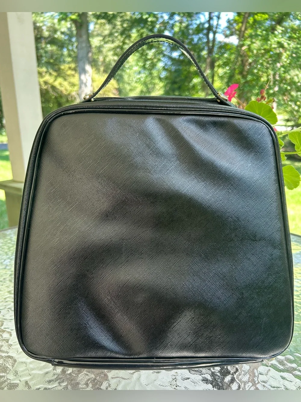 Lancôme Black Cosmetic Travel/Train Case bag